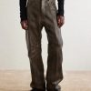 Geth Wide-Leg Leather Trousers - FR Geth Wide-Leg Leather Trousers - FR