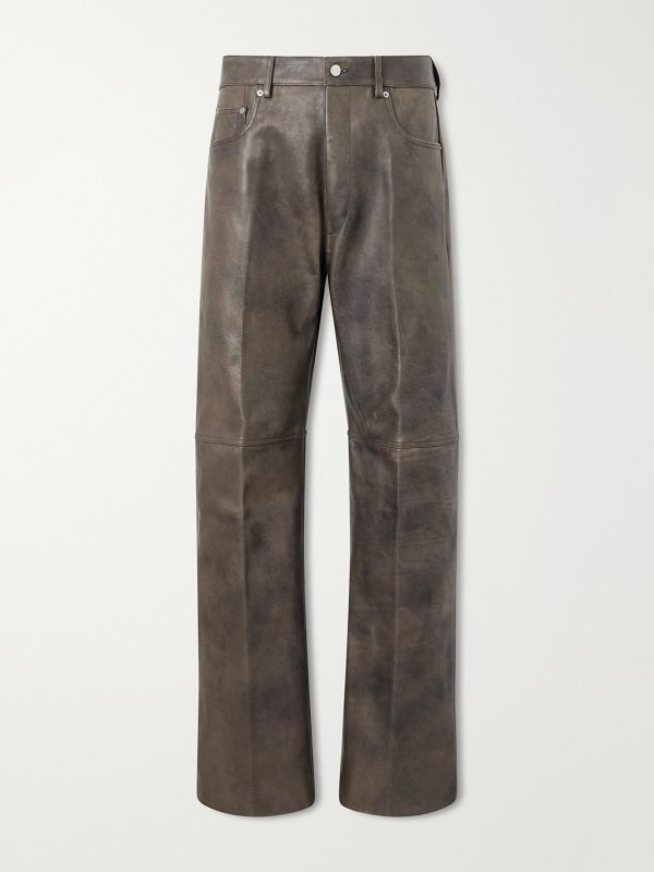 Geth Wide-Leg Leather Trousers Geth Wide-Leg Leather Trousers