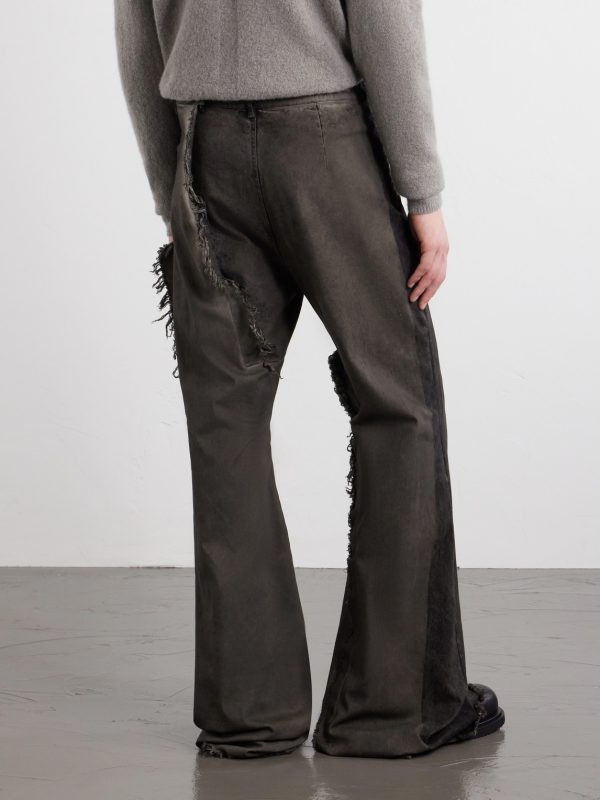 Bolan Frayed Baggy Bootcut Jeans - BK Bolan Frayed Baggy Bootcut Jeans - BK
