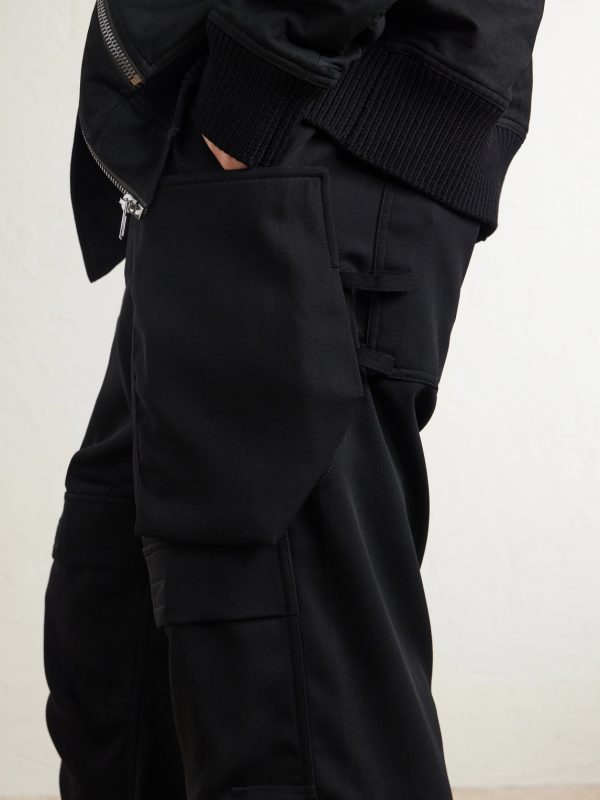 Stefan Flared Grain De Poudre Wool Cargo Trousers - CU Stefan Flared Grain De Poudre Wool Cargo Trousers - CU