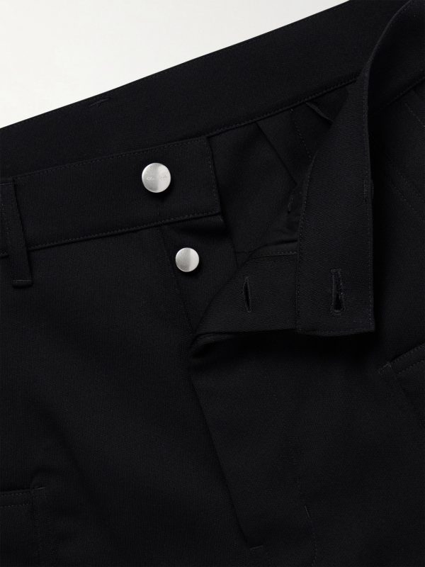 Stefan Flared Grain De Poudre Wool Cargo Trousers - E1 Stefan Flared Grain De Poudre Wool Cargo Trousers - E1