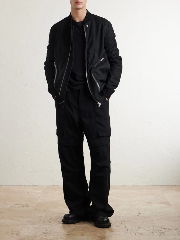 Stefan Flared Grain De Poudre Wool Cargo Trousers - OU Stefan Flared Grain De Poudre Wool Cargo Trousers - OU