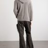 Cashmere-Blend Felt Zip-Up Hoodie - BK Cashmere-Blend Felt Zip-Up Hoodie - BK