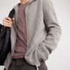 Cashmere-Blend Felt Zip-Up Hoodie - CU Cashmere-Blend Felt Zip-Up Hoodie - CU