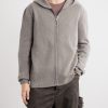 Cashmere-Blend Felt Zip-Up Hoodie - FR Cashmere-Blend Felt Zip-Up Hoodie - FR