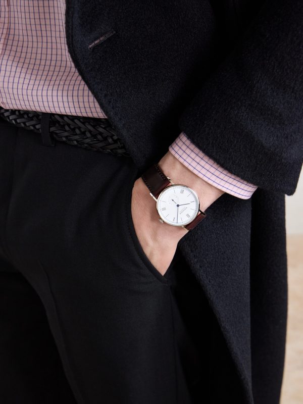 Ludwig Hand-Wound 38mm Stainless Steel and Leather Watch, Ref. 237 - OU Ludwig Hand-Wound 38mm Stainless Steel and Leather Watch, Ref. 237 - OU