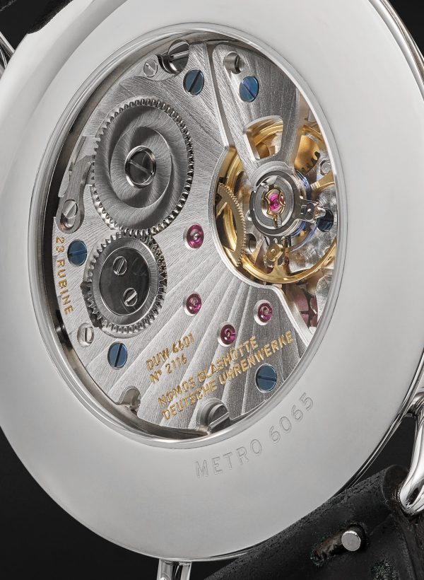 Metro 38 Date Hand-Wound 38.5mm Stainless Steel and Leather Watch, Ref.No. 1102 - E1 Metro 38 Date Hand-Wound 38.5mm Stainless Steel and Leather Watch, Ref.No. 1102 - E1