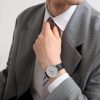 Metro 38 Date Hand-Wound 38.5mm Stainless Steel and Leather Watch, Ref.No. 1102 - OU Metro 38 Date Hand-Wound 38.5mm Stainless Steel and Leather Watch, Ref.No. 1102 - OU