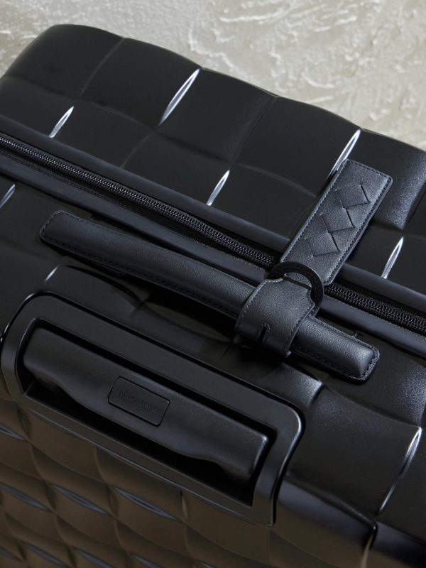 Odyssey Leather-Trimmed Intrecciato Polycarbonate Suitcase - CU