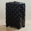 Odyssey Leather-Trimmed Intrecciato Polycarbonate Suitcase
