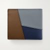 Puzzle Edge Colour-Block Full-Grain Leather Bifold Wallet - BK Puzzle Edge Colour-Block Full-Grain Leather Bifold Wallet - BK
