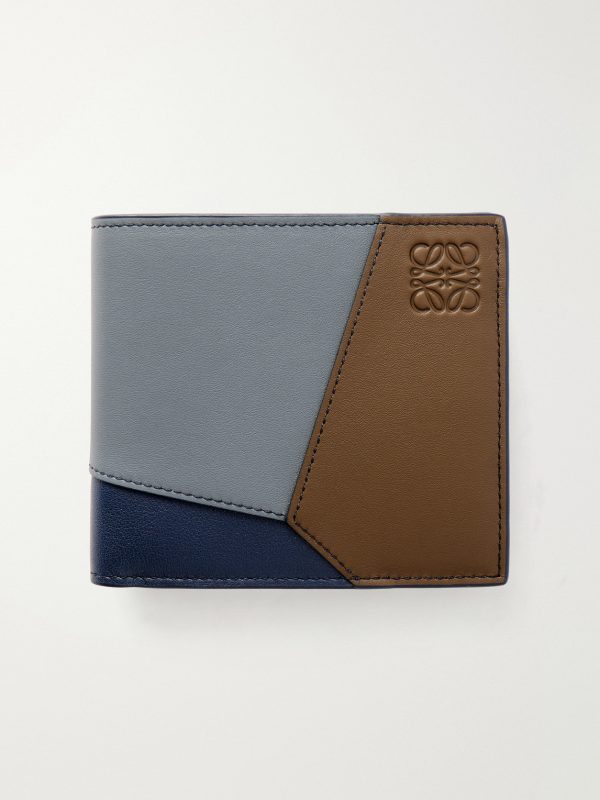 Puzzle Edge Colour-Block Full-Grain Leather Bifold Wallet Puzzle Edge Colour-Block Full-Grain Leather Bifold Wallet