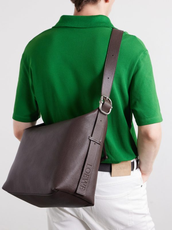 Loop Large Logo-Debossed Leather Shoulder Bag - FR