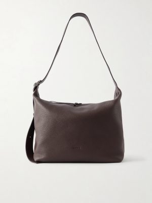 Loop Large Logo-Debossed Leather Shoulder Bag