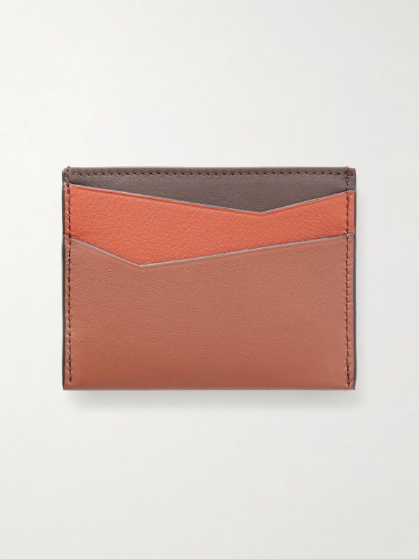 Puzzle Edge Logo-Debossed Leather Cardholder - BK Puzzle Edge Logo-Debossed Leather Cardholder - BK