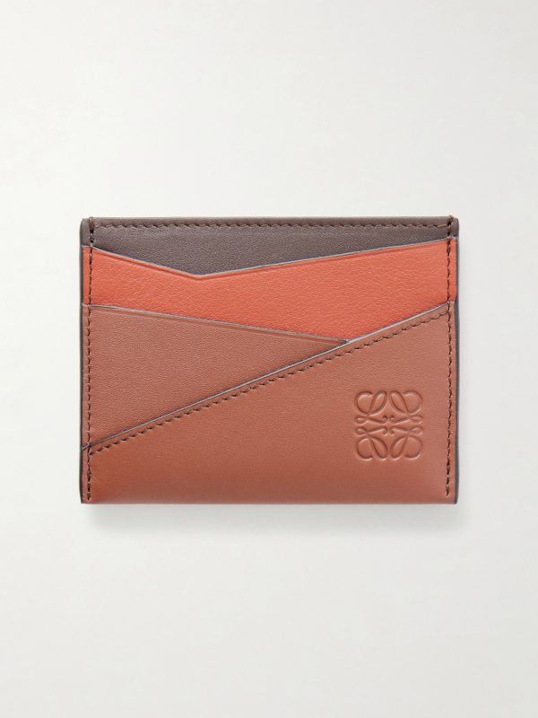 Puzzle Edge Logo-Debossed Leather Cardholder Puzzle Edge Logo-Debossed Leather Cardholder