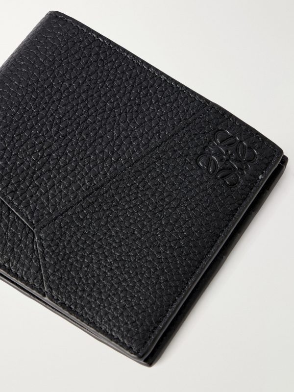 Puzzle Edge Panelled Full-Grain Leather Bifold Wallet - CU Puzzle Edge Panelled Full-Grain Leather Bifold Wallet - CU