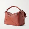 Puzzle Featherlight Large Leather Messenger Bag - BK Puzzle Featherlight Large Leather Messenger Bag - BK