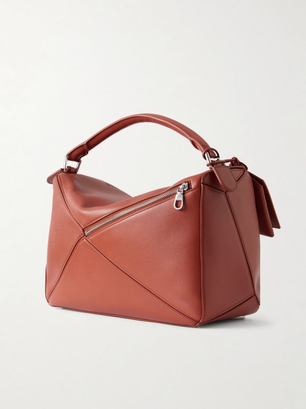 Puzzle Featherlight Large Leather Messenger Bag - BK Puzzle Featherlight Large Leather Messenger Bag - BK