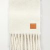 Fringed Striped Alpaca-Blend Scarf