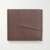 Puzzle Edge Panelled Full-Grain Leather Bifold Wallet - BK