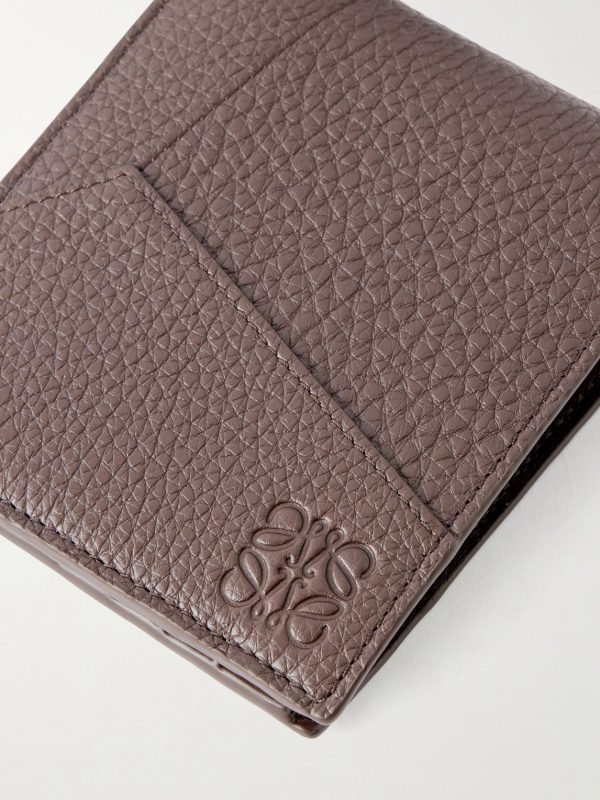 Puzzle Edge Panelled Full-Grain Leather Bifold Wallet - CU
