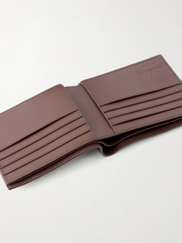 Puzzle Edge Panelled Full-Grain Leather Bifold Wallet - E1