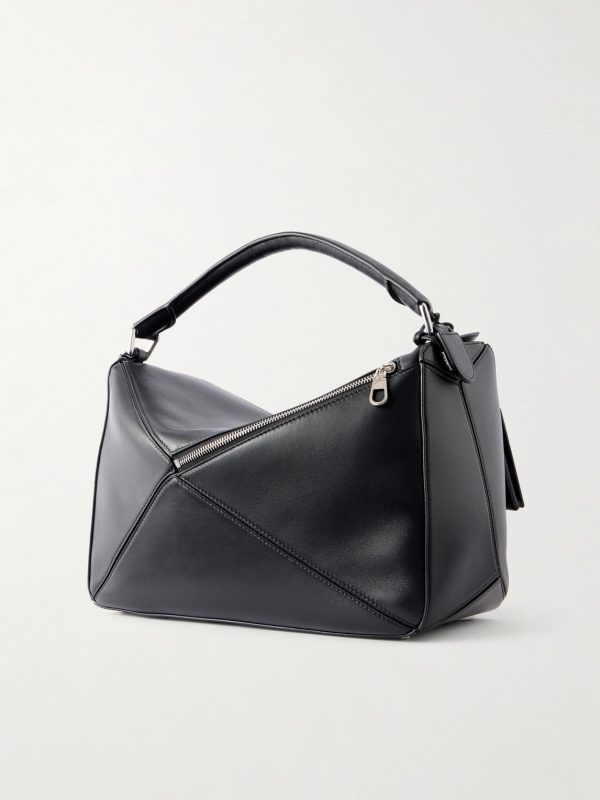 Puzzle Featherlight Large Leather Messenger Bag - BK Puzzle Featherlight Large Leather Messenger Bag - BK
