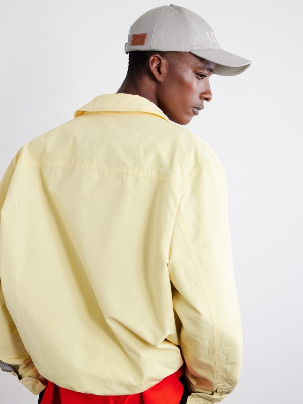 Leather-Trimmed Cotton Baseball Cap - FR