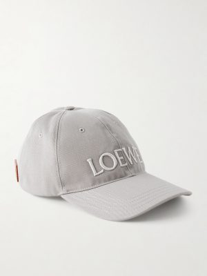 Leather-Trimmed Cotton Baseball Cap Leather-Trimmed Cotton Baseball Cap