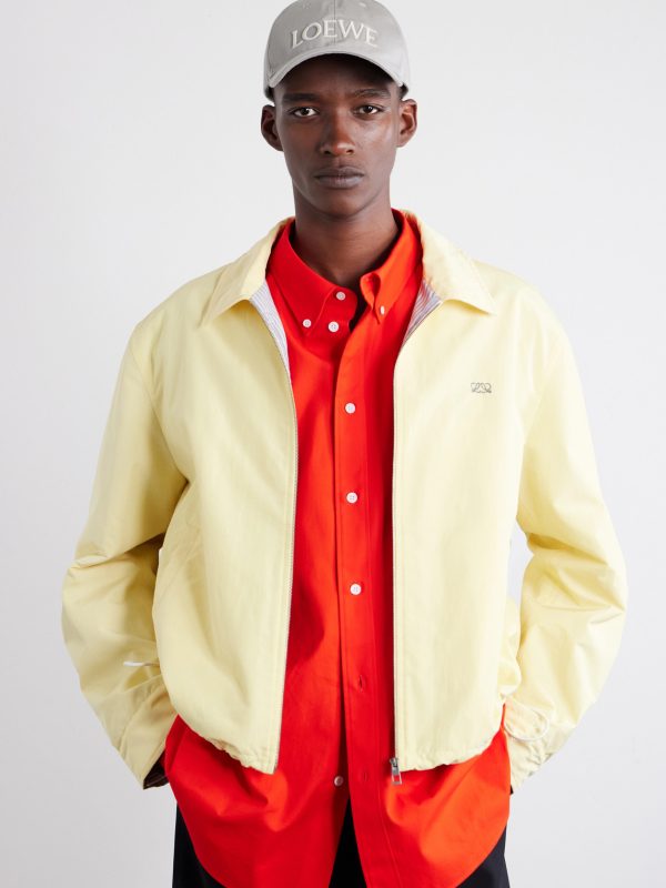 Leather-Trimmed Cotton Baseball Cap - OU