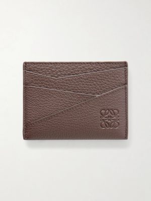 Puzzle Edge Anagram-Debossed Leather Cardholder
