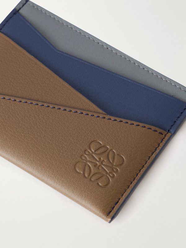 Puzzle Anagram-Debossed Panelled Leather Cardholder - CU Puzzle Anagram-Debossed Panelled Leather Cardholder - CU