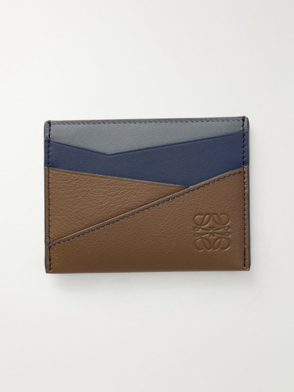 Puzzle Anagram-Debossed Panelled Leather Cardholder Puzzle Anagram-Debossed Panelled Leather Cardholder