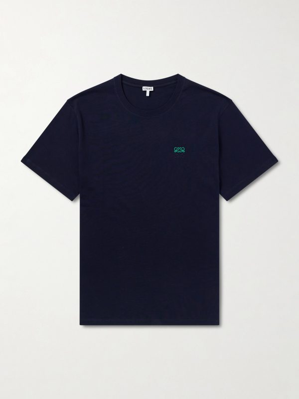 Anagram-Embroidered Cotton-Jersey T-Shirt Anagram-Embroidered Cotton-Jersey T-Shirt