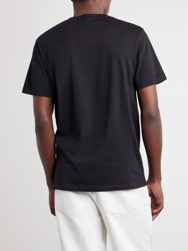Anagram-Embroidered Cotton-Jersey T-Shirt - BK Anagram-Embroidered Cotton-Jersey T-Shirt - BK