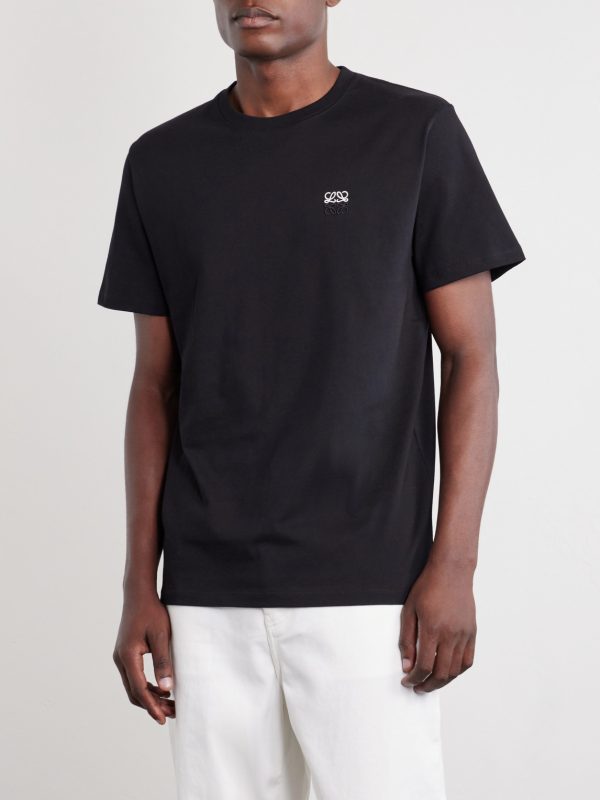 Anagram-Embroidered Cotton-Jersey T-Shirt - FR Anagram-Embroidered Cotton-Jersey T-Shirt - FR