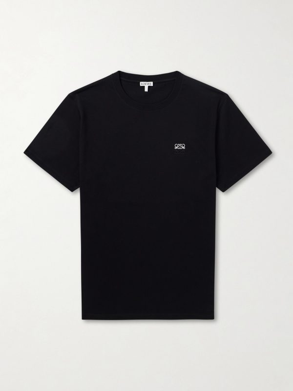 Anagram-Embroidered Cotton-Jersey T-Shirt Anagram-Embroidered Cotton-Jersey T-Shirt