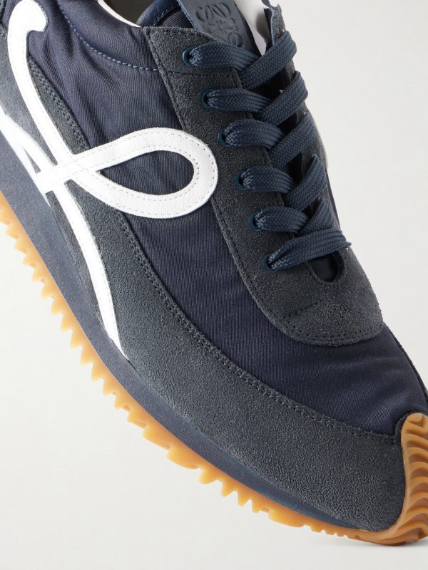 Flow Runner 2.0 Suede-Trimmed Shell Sneakers - CU Flow Runner 2.0 Suede-Trimmed Shell Sneakers - CU