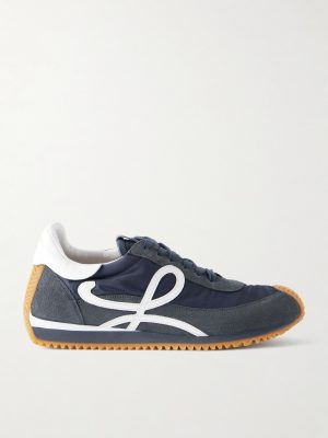 Flow Runner 2.0 Suede-Trimmed Shell Sneakers
