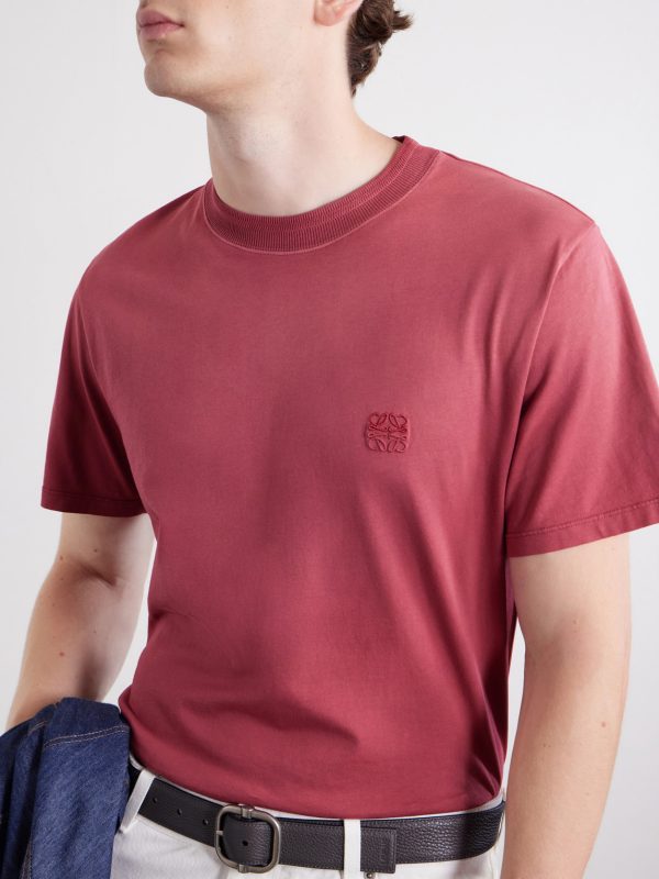 Anagram-Embroidered Cotton-Jersey T-Shirt - CU Anagram-Embroidered Cotton-Jersey T-Shirt - CU