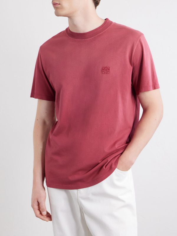Anagram-Embroidered Cotton-Jersey T-Shirt - FR Anagram-Embroidered Cotton-Jersey T-Shirt - FR
