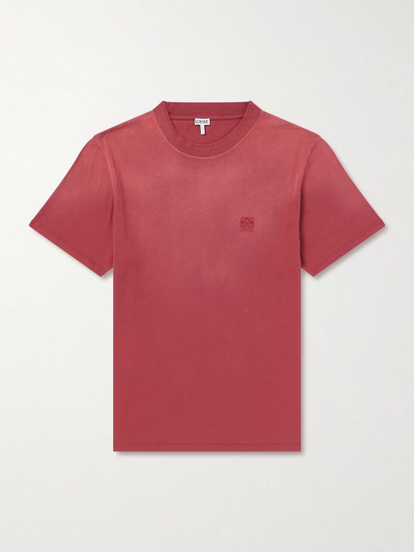 Anagram-Embroidered Cotton-Jersey T-Shirt Anagram-Embroidered Cotton-Jersey T-Shirt