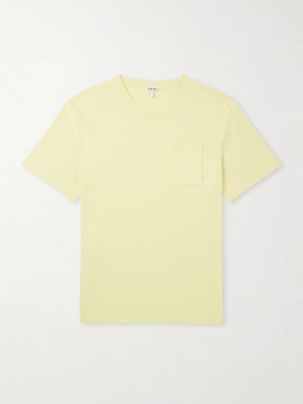 Anagram-Embroidered Cotton-Jersey T-Shirt Anagram-Embroidered Cotton-Jersey T-Shirt