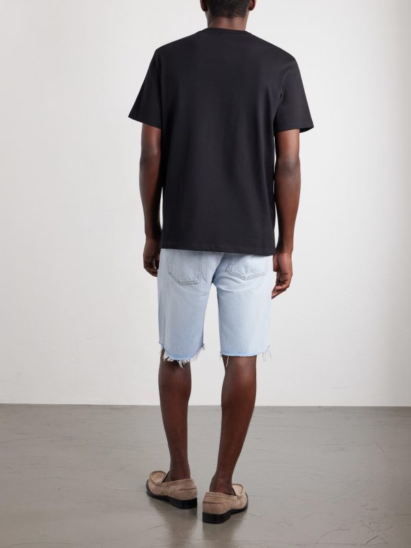 Anagram-Embroidered Cotton-Jersey T-Shirt - BK Anagram-Embroidered Cotton-Jersey T-Shirt - BK