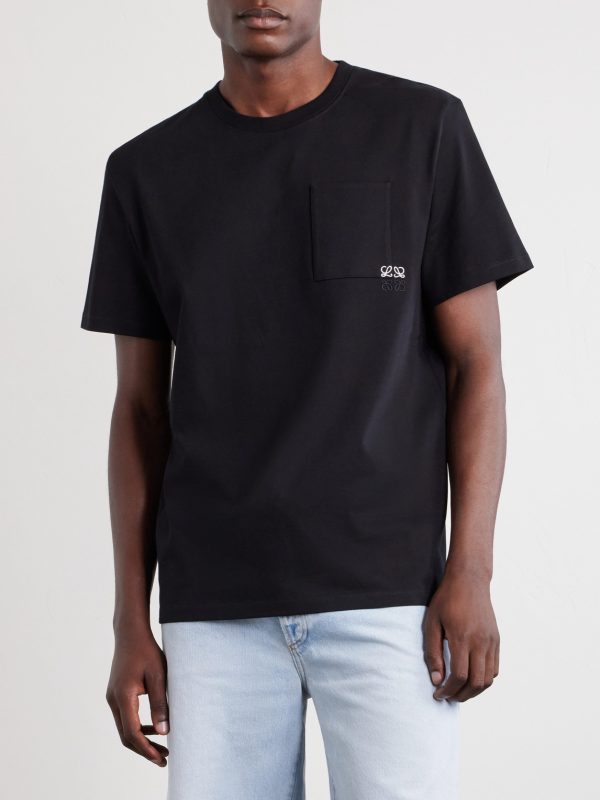 Anagram-Embroidered Cotton-Jersey T-Shirt - FR Anagram-Embroidered Cotton-Jersey T-Shirt - FR