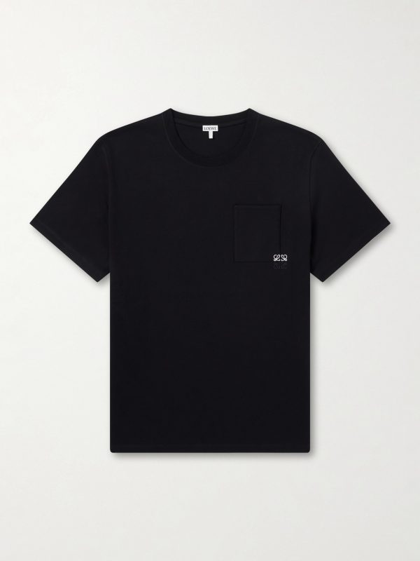 Anagram-Embroidered Cotton-Jersey T-Shirt Anagram-Embroidered Cotton-Jersey T-Shirt