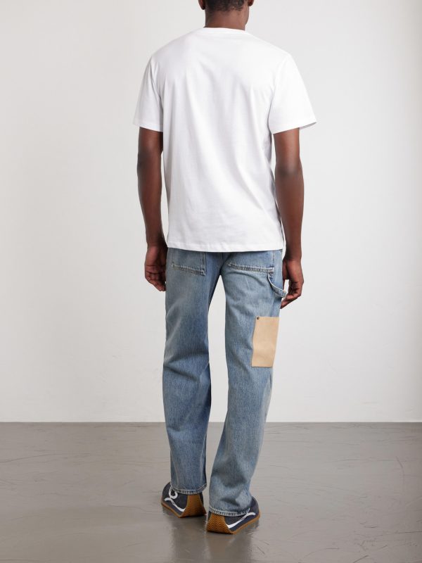 Anagram-Embroidered Cotton-Jersey T-Shirt - BK Anagram-Embroidered Cotton-Jersey T-Shirt - BK