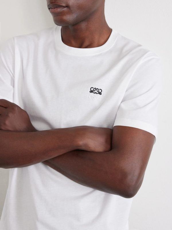 Anagram-Embroidered Cotton-Jersey T-Shirt - CU Anagram-Embroidered Cotton-Jersey T-Shirt - CU
