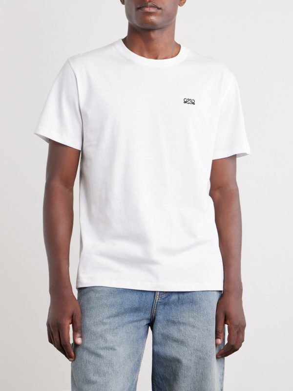 Anagram-Embroidered Cotton-Jersey T-Shirt - FR Anagram-Embroidered Cotton-Jersey T-Shirt - FR